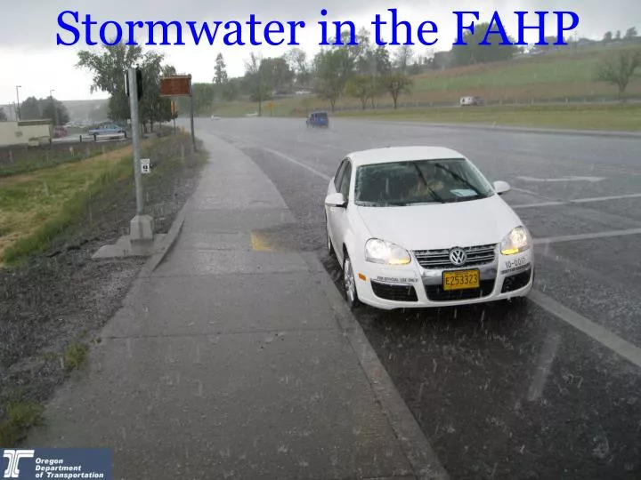 stormwater in the fahp