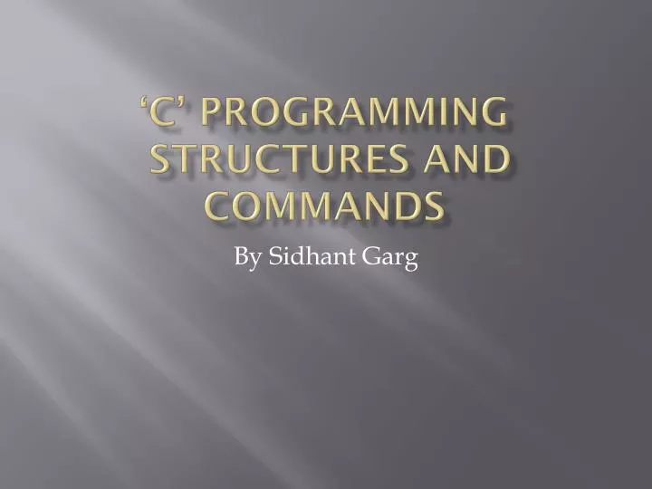c programming structures and commands