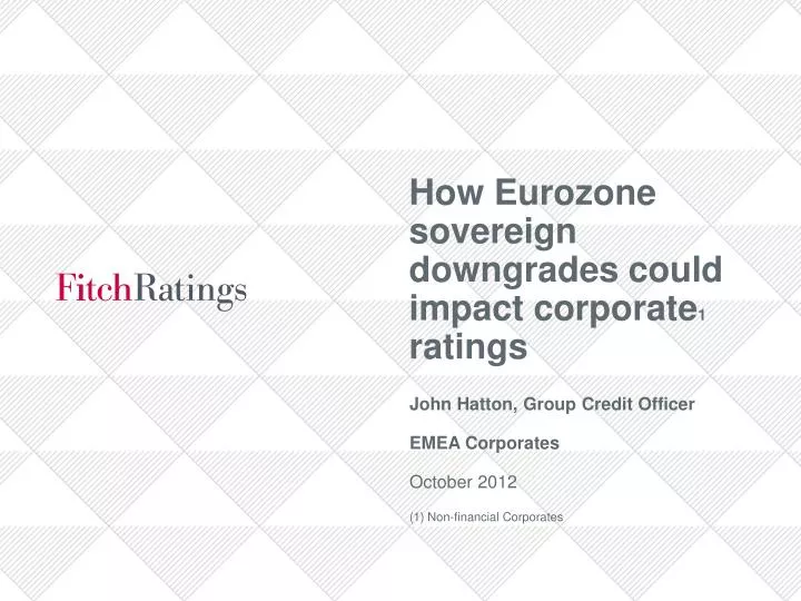 how eurozone sovereign downgrades could impact corporate 1 ratings
