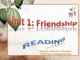 Unit 1: Friendship