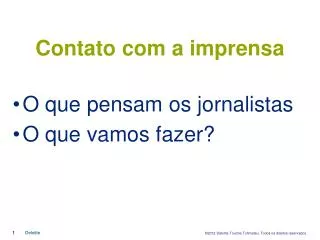 contato com a imprensa