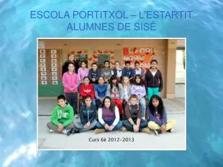 escola portitxol l estartit alumnes de sis