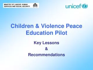 Children &amp; Violence Peace Education Pilot