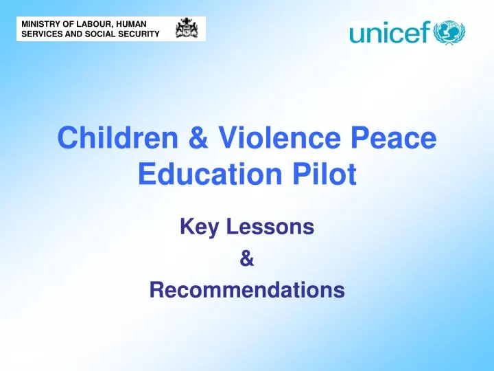 children violence peace education pilot