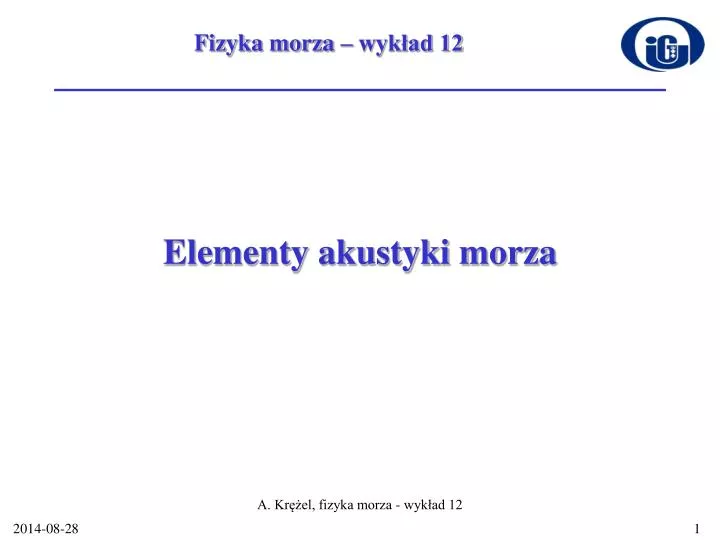 elementy akustyki morza