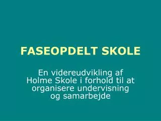 faseopdelt skole