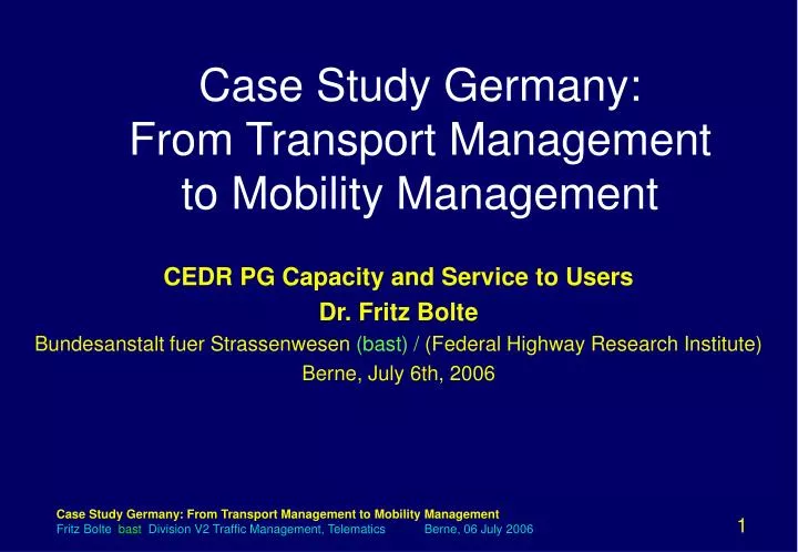 case study germany from transport management to mobility management