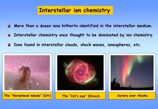 More than a dozen ions hitherto identified in the interstellar medium.