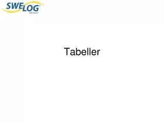 tabeller