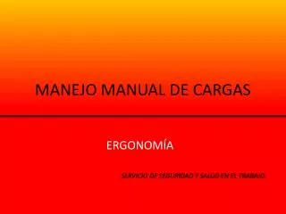 manejo manual de cargas