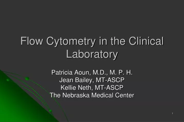 flow cytometry in the clinical laboratory