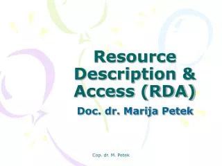 resource description access rda