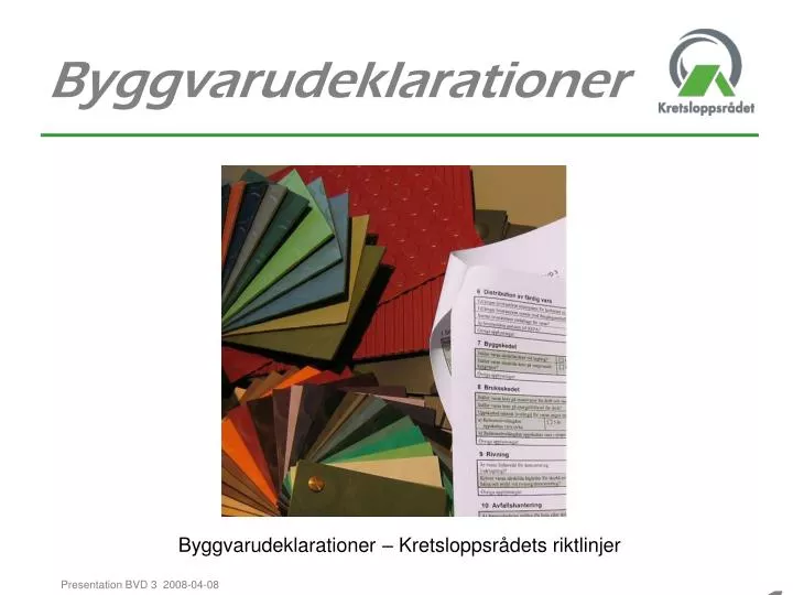 byggvarudeklarationer