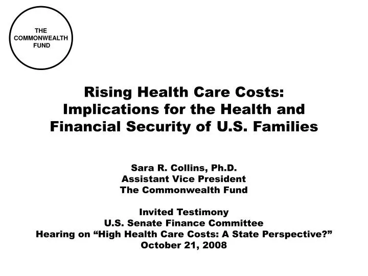 rising health care costs implications for the health and financial security of u s families