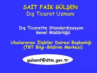 sa t fa k g l en d ticaret uzman