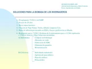 soluciones para la biomasa de los invernaderos