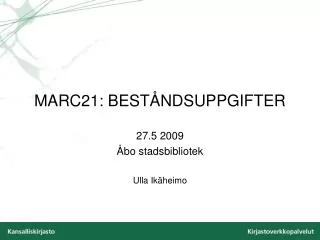 marc21 best ndsuppgifter