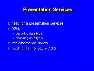 Presentation Services
