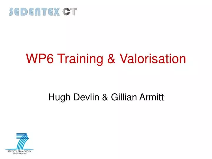 wp6 training valorisation