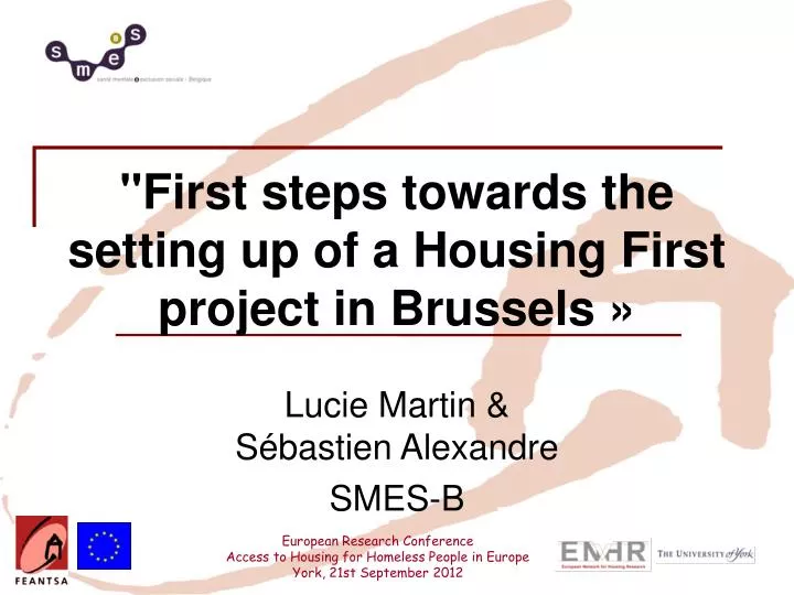 first steps towards the setting up of a housing first project in brussels