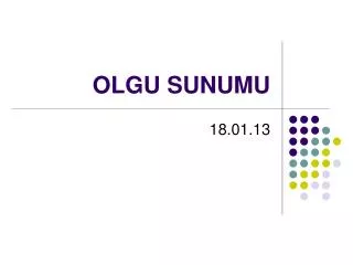 olgu sunumu