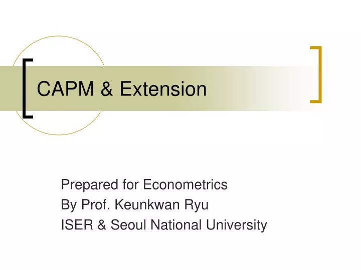 capm extension
