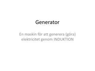 generator