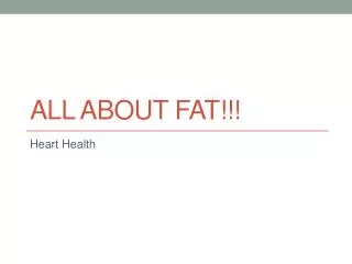 All About FAT!!!