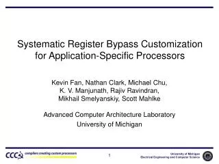 Systematic Register Bypass Customization for Application-Specific Processors