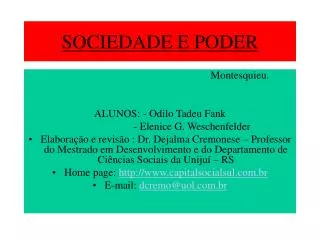 sociedade e poder