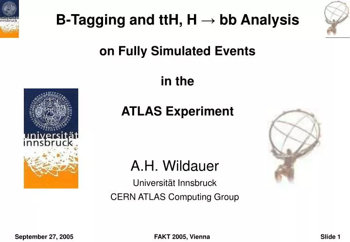 b tagging and tth h bb analysis on fully simulated events in the atlas experiment