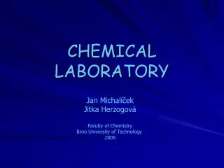 CHEMICAL LABORATORY