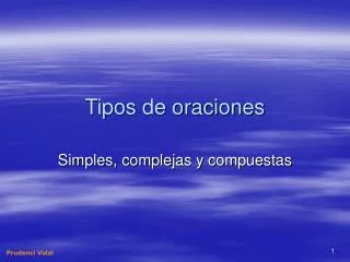 tipos de oraciones