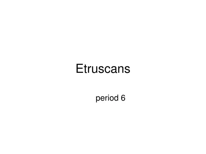etruscans
