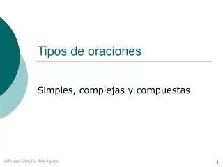 tipos de oraciones