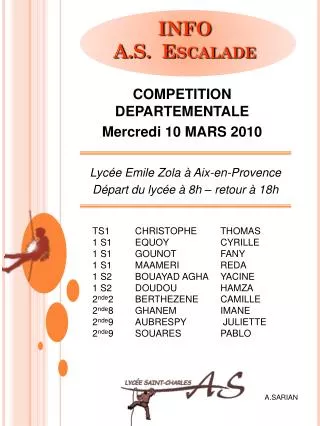 info a s escalade