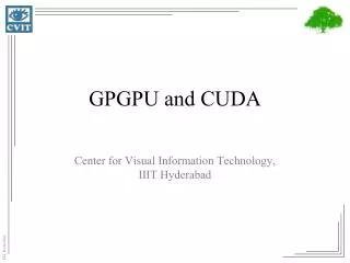 GPGPU and CUDA