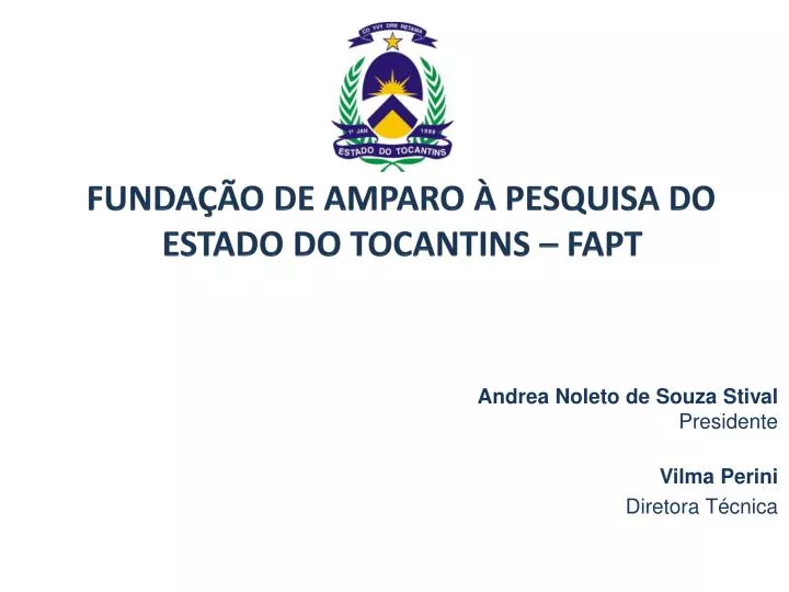 funda o de amparo pesquisa do estado do tocantins fapt