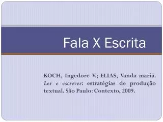 fala x escrita