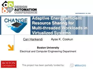 Adaptive Energy -efficient Resource Sharing for Multi-threaded Workloads in Virtualized Systems
