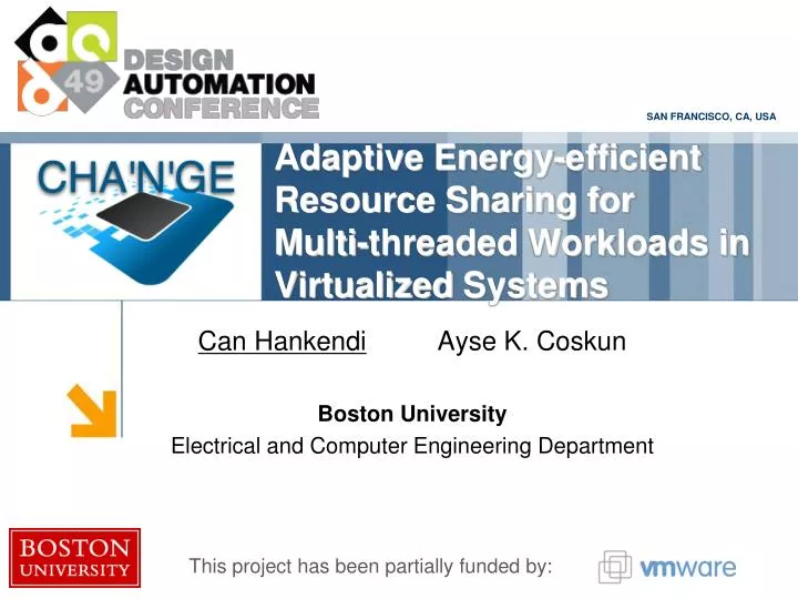 adaptive energy efficient resource sharing for multi threaded workloads in virtualized systems
