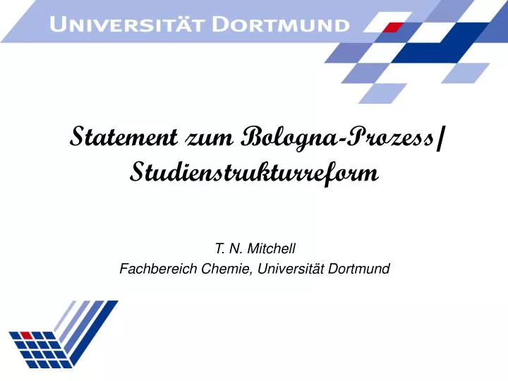 statement zum bologna prozess studienstrukturreform