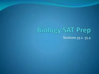 Biology SAT Prep