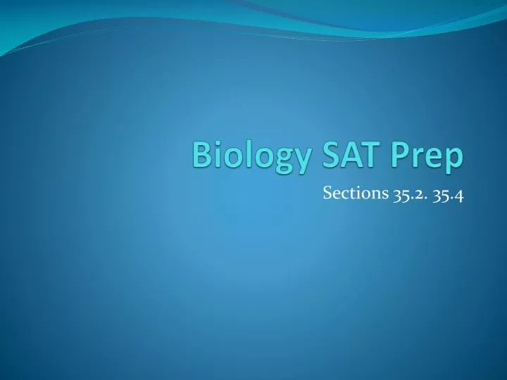 biology sat prep