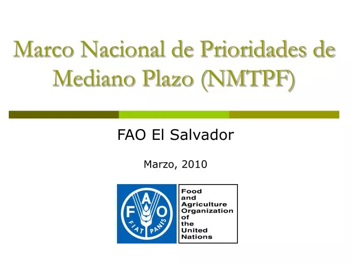 marco nacional de prioridades de mediano plazo nmtpf