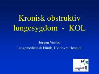 kronisk obstruktiv lungesygdom kol