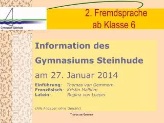 2 fremdsprache ab klasse 6
