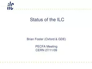 Status of the ILC