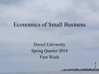 Economics of Small Business