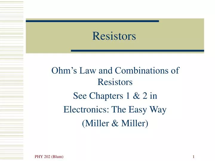 resistors